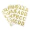 12 Pack: Gold Glitter Alphabet Stickers by Recollections™